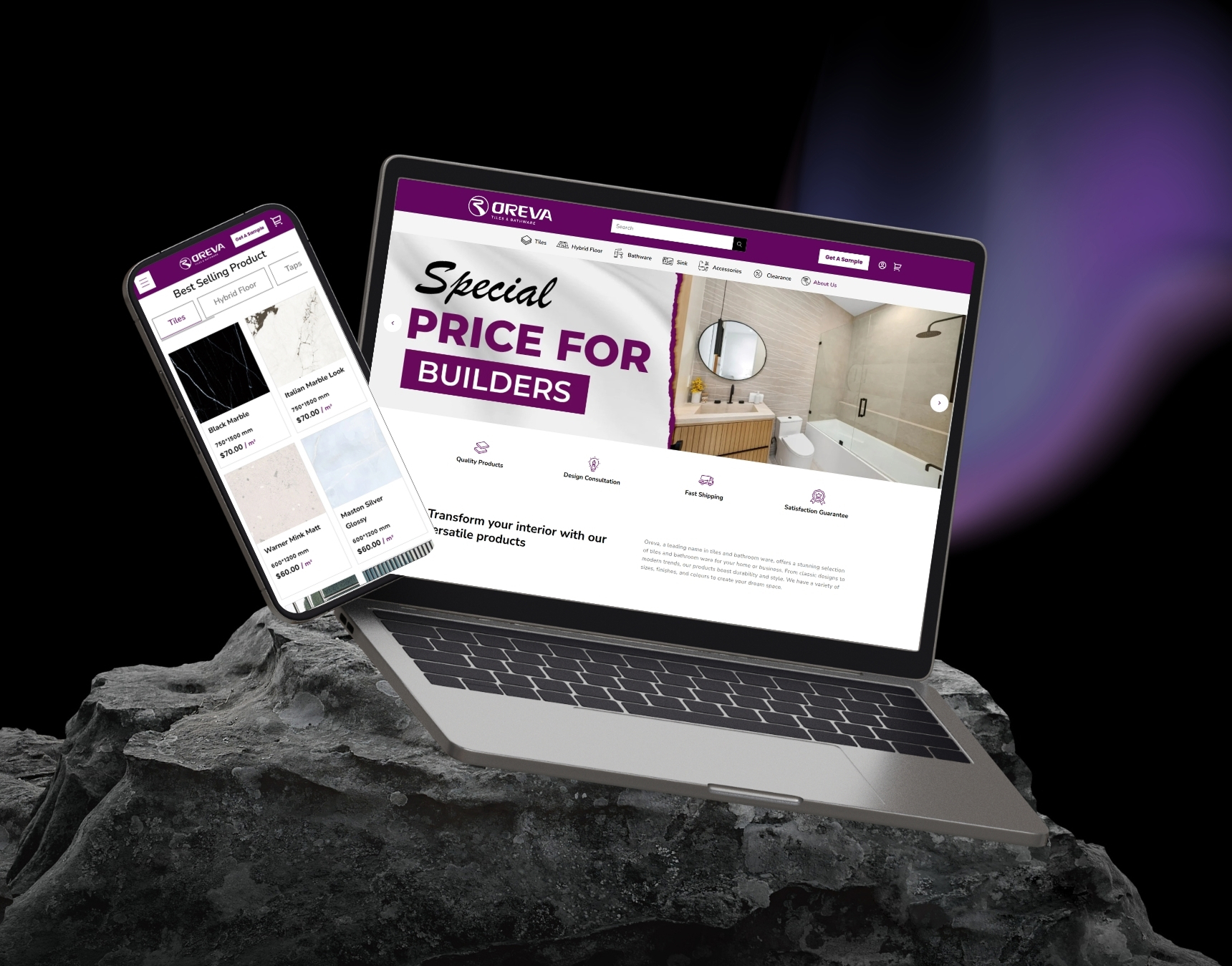 Dark Modern Business Report Presentation Device Product Mockup Instagram Post (1720 x 1350 px) 1